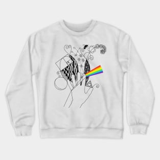 Rainbow Science Hand Doodle Crewneck Sweatshirt